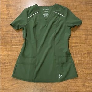 Army Green D-ring Scrub Top